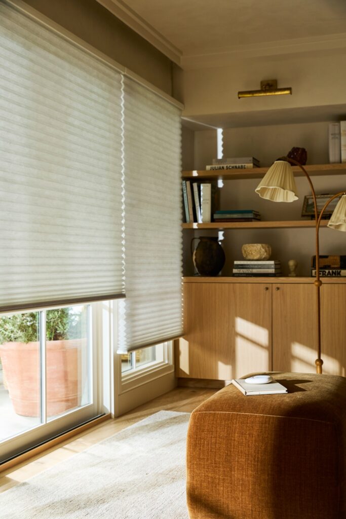 Energy-efficient window coverings in a comfortable Calgary home