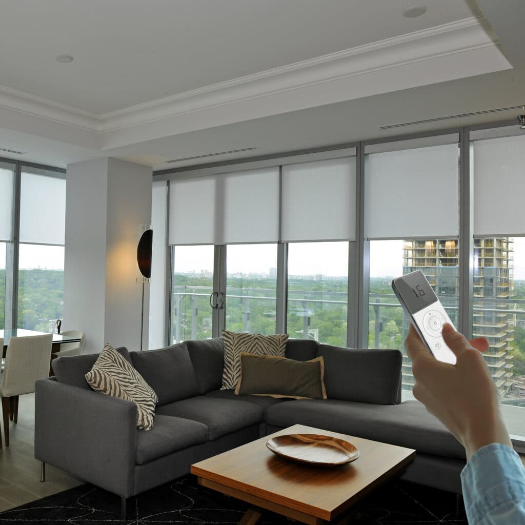 Remote, wall control and smart-home interface for automated shades
