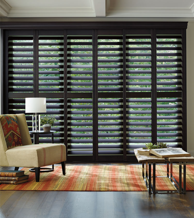 Custom interior shutters in a refined Calgary home